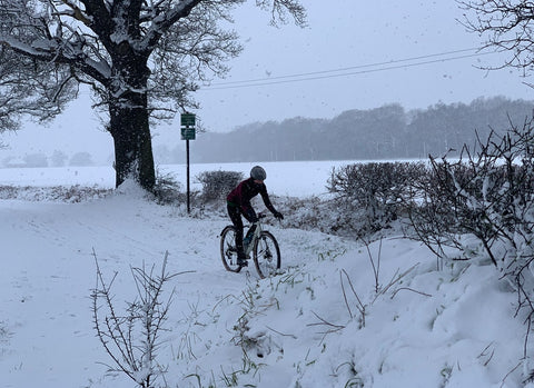 Cycling Outside in Snow
