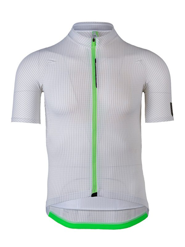 Q36.5 L1 Short Sleeve Jersey, White Pinstripe - Large