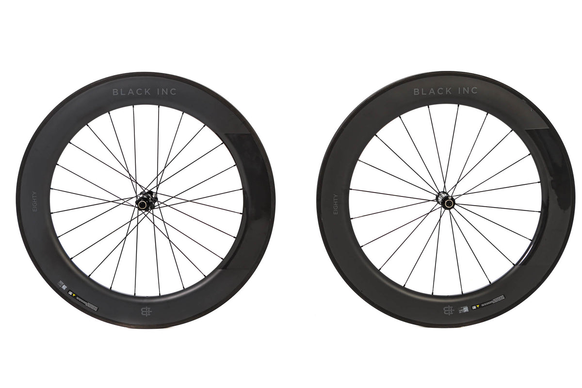 Black Inc 80mm Tubular Carbon Wheelset 2022, Shimano Freehub
