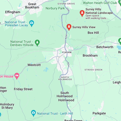 Map of a Surrey Hills route