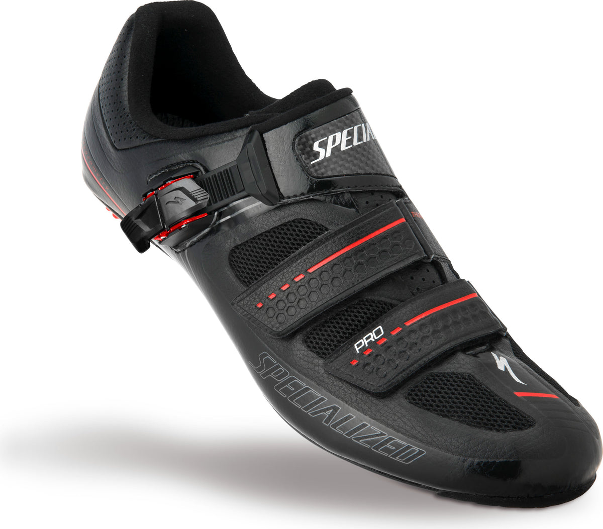 Specialized Pro Mens Road Shoe Black/ Red, Size 42