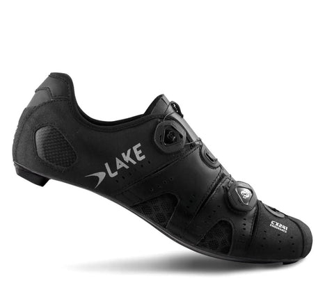 Lake CX241 Mens Boa Road Shoes Black, Size 42